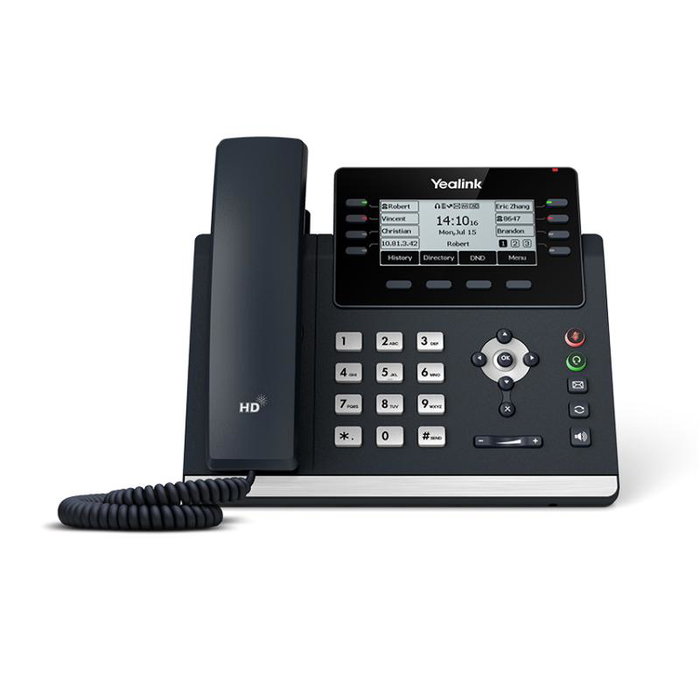Yealink SIP-T43U Téléphone IP 12 lignes, Wi-Fi, Bluetooth, 3,7 pouces