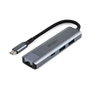 LINDY Hub USB Gris en Aluminium