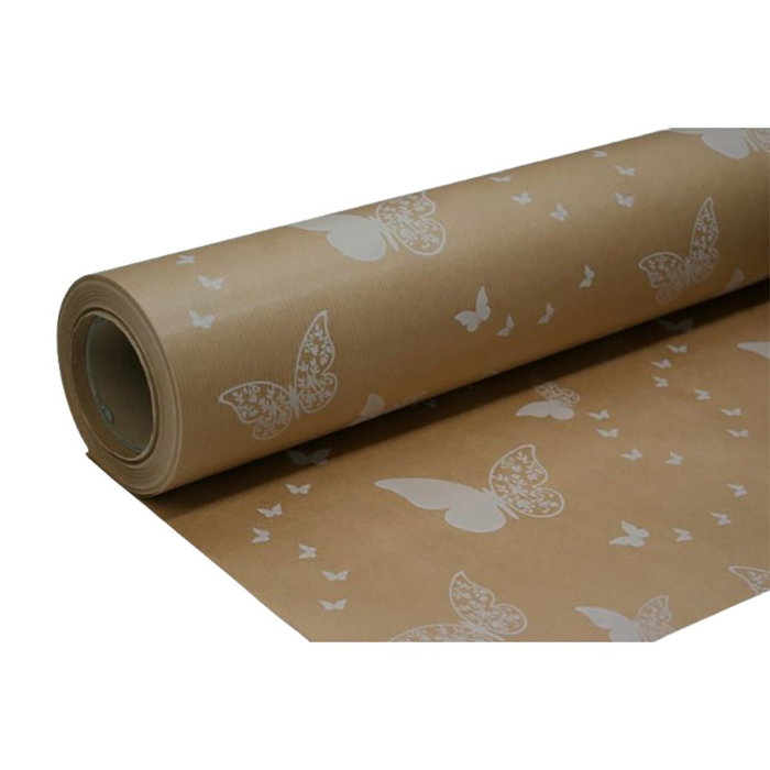 Papier-cadeau Lifetime Blanc Marron Rouleau 70 m Papier-cadeau Lifetime Blanc Marron Rouleau 70 m