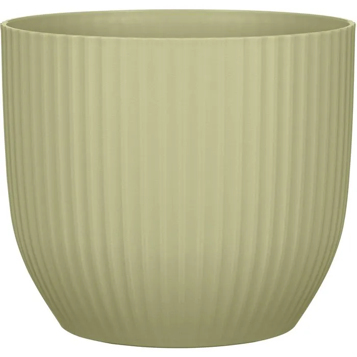 Deroma Pot de fleurs rond 7 Litres Ø 24 cm Vert - Design contemporain pour intérieur et extérieur Deroma Pot de fleurs rond 7 Litres Ø 24 cm Vert - Design contemporain pour intérieur et extérieur