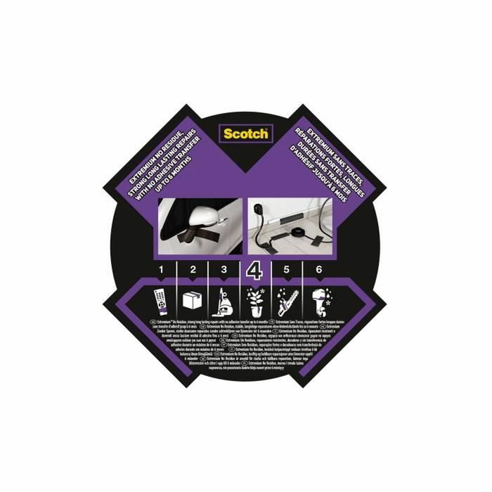 Scotch Ruban adhésif Gris 18 m x 48 mm sans résidus Scotch Ruban adhésif Gris 18 m x 48 mm sans résidus