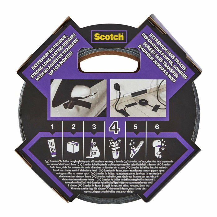 Scotch Ruban adhésif Gris 18 m x 48 mm sans résidus Scotch Ruban adhésif Gris 18 m x 48 mm sans résidus