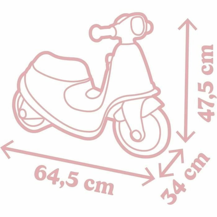 Smoby Porteur scooter Rose avec coffre à jouets Smoby Porteur scooter Rose avec coffre à jouets