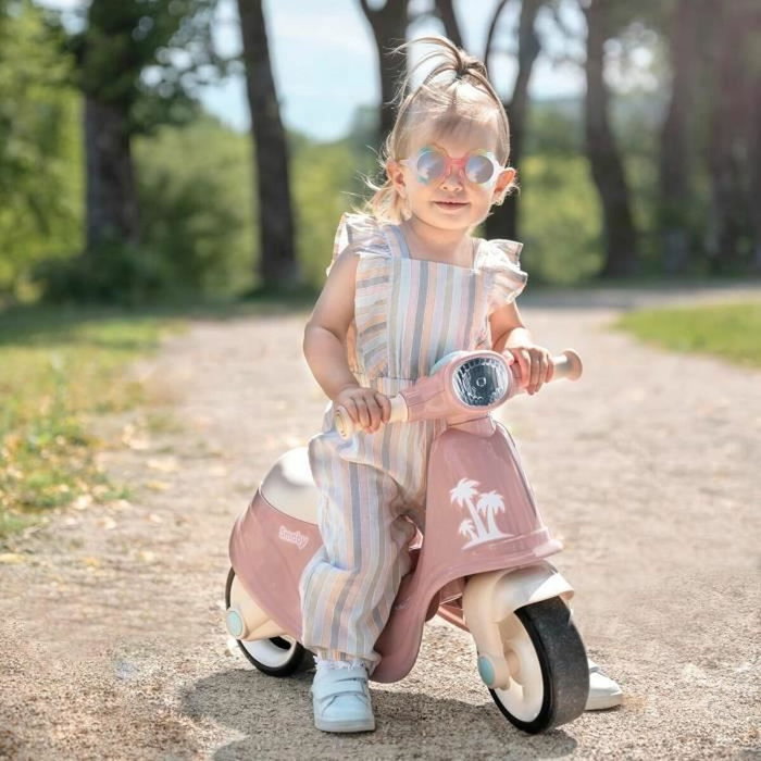 Smoby Porteur scooter Rose avec coffre à jouets Smoby Porteur scooter Rose avec coffre à jouets
