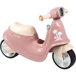 Smoby Porteur scooter Rose avec coffre à jouets et roues silencieuses - Pour enfants de 18 mois à 4 ans - Développe équilibre et motricité