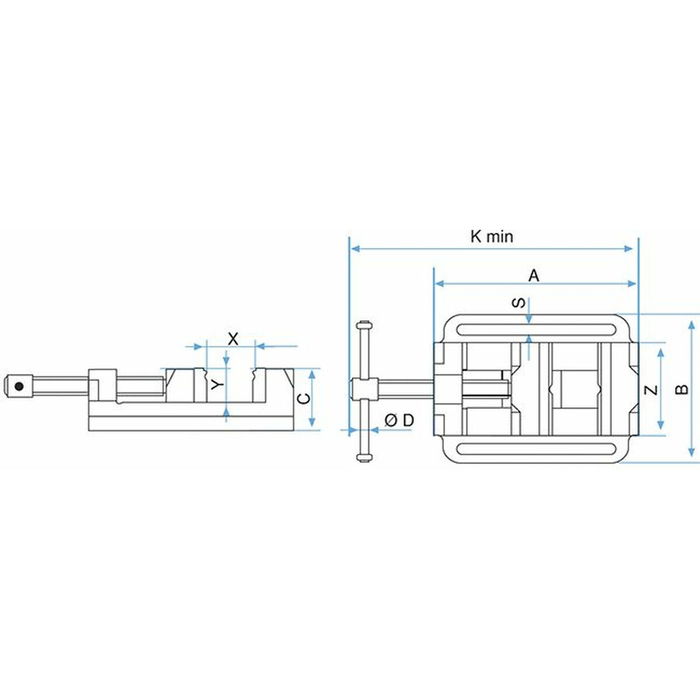 Étau d'établi KANCA 19,4 x 15,7 x 6,5 cm Perceuse