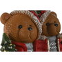 Home ESPRIT Décorations de Noël Ours Marron Rouge (2 Unités)