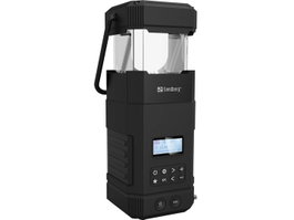 Sandberg Survivor Lantern All-in1 10000 - Lanterne LED torche, batterie externe 10000 mAh, enceinte Bluetooth, radio FM/DAB, charge solaire/manivelle, étanche IPx5