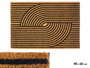 Giftdecor Felpudo Rétro 40x60 cm en Fibre de Coco et PVC Marron et Noir (Set de 10)