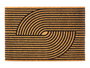 Giftdecor Felpudo Rétro 40x60 cm en Fibre de Coco et PVC Marron et Noir (Set de 10)