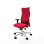 Piqueras Y Crespo Fauteuil Albacete Rouge avec mécanisme synchrone et base blanche