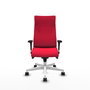 Piqueras Y Crespo Fauteuil Albacete Rouge avec mécanisme synchrone et base blanche