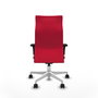Piqueras Y Crespo Fauteuil Albacete Rouge avec mécanisme synchrone et base blanche