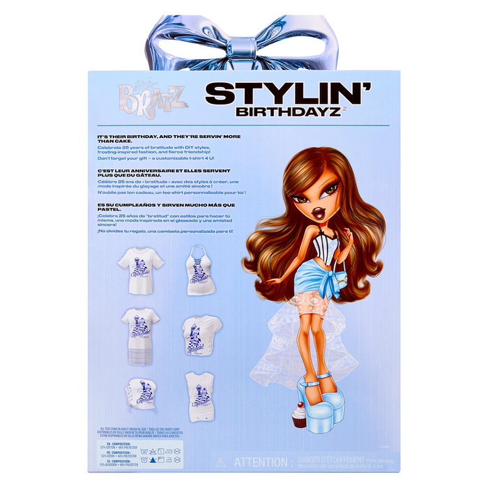 MGA Bratz Yasmin Birthday Stylin' avec t-shirt exclusif