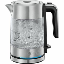 Russell Hobbs Compact Home Bouilloire en Verre 0,8 L Inox et Noir
