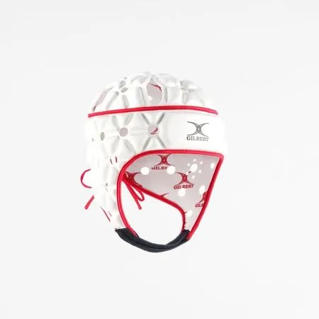 Gilbert Casque de rugby AIR Blanc Rouge Taille XL
