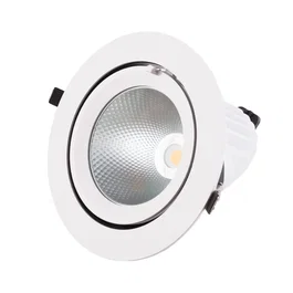 Foco Downlight LED 40W 6000Lm 2700K Circular Orientable Blanc chaud