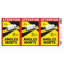 Adhésifs EDM 02188 Angles Morts 17 x 25 cm Camion 3 Unités