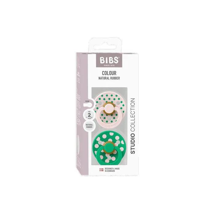 Bibs Sucette bébé Studio Colour Ronde T2 Petal Cactus - Pack de 2