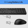 HP Clavier et souris sans fil Ensemble HP 650 - Souris ergonomique, clavier AZERTY FR durable avec plastiques recyclés et résistant aux désinfectants
