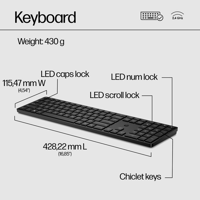 HP Clavier et souris sans fil Ensemble HP 650 - Souris ergonomique, clavier AZERTY FR durable avec plastiques recyclés et résistant aux désinfectants HP Clavier et souris sans fil Ensemble HP 650 - Souris ergonomique, clavier AZERTY FR durable avec plastiques recyclés et résistant aux désinfectants
