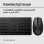 HP Clavier et souris sans fil Ensemble HP 650 - Souris ergonomique, clavier AZERTY FR durable avec plastiques recyclés et résistant aux désinfectants