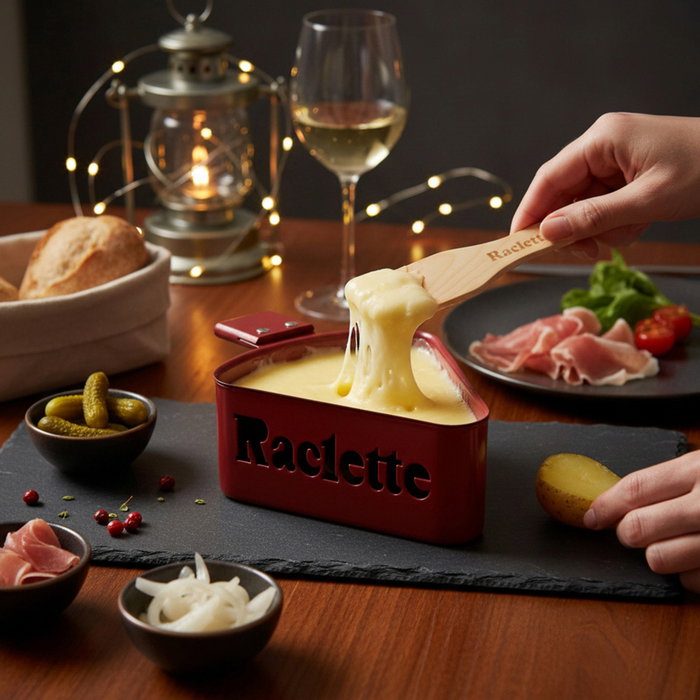 Cook Concept Plateau pour raclette avec moule à fromage en forme de coin Cook Concept Plateau pour raclette avec moule à fromage en forme de coin