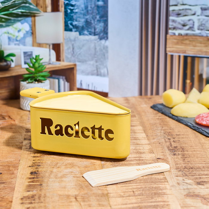 Cook Concept Plateau pour raclette avec moule à fromage en forme de coin Cook Concept Plateau pour raclette avec moule à fromage en forme de coin