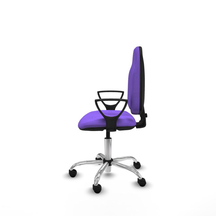 PIQUERAS Y CRESPO Chaise de bureau Algarra, tissu lilas, base chromée PIQUERAS Y CRESPO Chaise de bureau Algarra, tissu lilas, base chromée