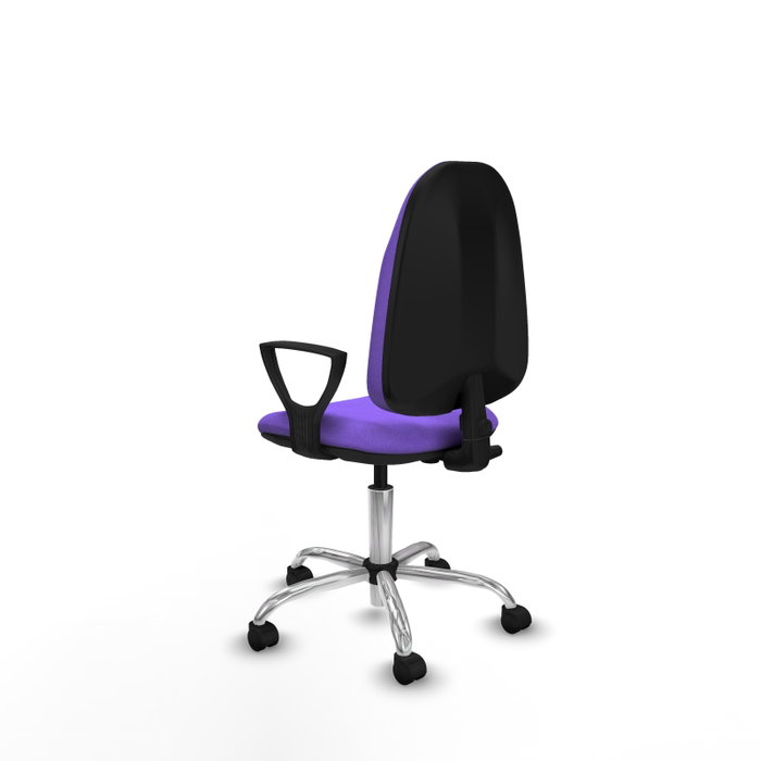 PIQUERAS Y CRESPO Chaise de bureau Algarra, tissu lilas, base chromée PIQUERAS Y CRESPO Chaise de bureau Algarra, tissu lilas, base chromée
