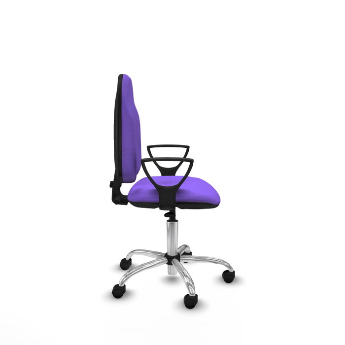 PIQUERAS Y CRESPO Chaise de bureau Algarra, tissu lilas, base chromée PIQUERAS Y CRESPO Chaise de bureau Algarra, tissu lilas, base chromée