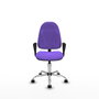PIQUERAS Y CRESPO Chaise de bureau Algarra, tissu lilas, base chromée
