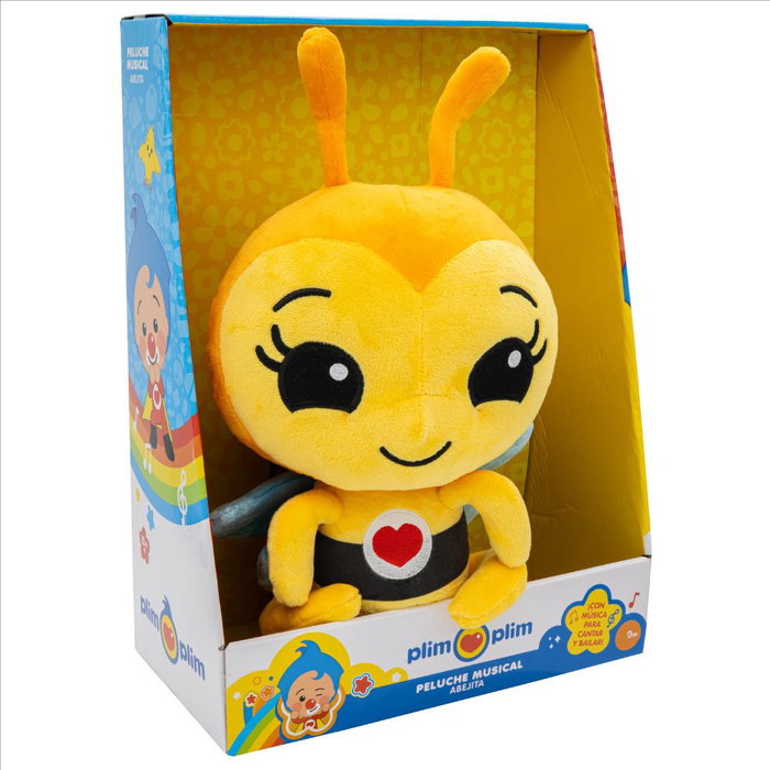 Arbrex Peluche Musical Plim Plim Abejita B405 – Jouet Tissu Sonore pour Bébé 0+ Mois