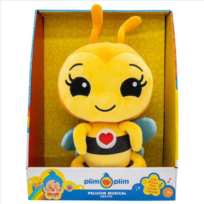 Arbrex Peluche Musical Plim Plim Abejita B405 – Jouet Tissu Sonore pour Bébé 0+ Mois