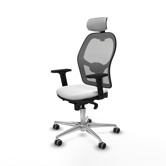 Piqueras y Crespo 2D086G2 Chaise de Bureau avec Appui-tête Blanc