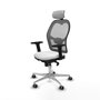 Piqueras y Crespo 2D086G2 Chaise de Bureau avec Appui-tête Blanc