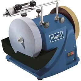 Scheppach TIGER2000S - Affûteuse à eau de 200 mm avec meule de 200 mm et moteur de 120 W pour outils, usage domestique ou professionnel
