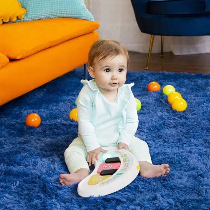 Bright Starts Trotteur Bébé Tiny Trek 2 en 1 Pliable avec Animaux Jungle, Musique et Lumières - Cadeau Bébé