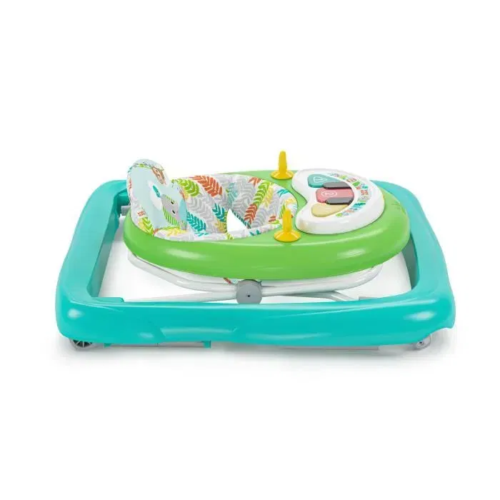 Bright Starts Trotteur Bébé Tiny Trek 2 en 1 Pliable avec Animaux Jungle, Musique et Lumières - Cadeau Bébé