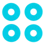 Ernie Ball Strap Blocks 4 pcs - Bleu