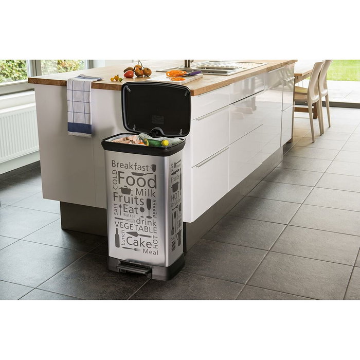 Curver Poubelle à Pédale 50 L Argent Curver Poubelle à Pédale 50 L Argent