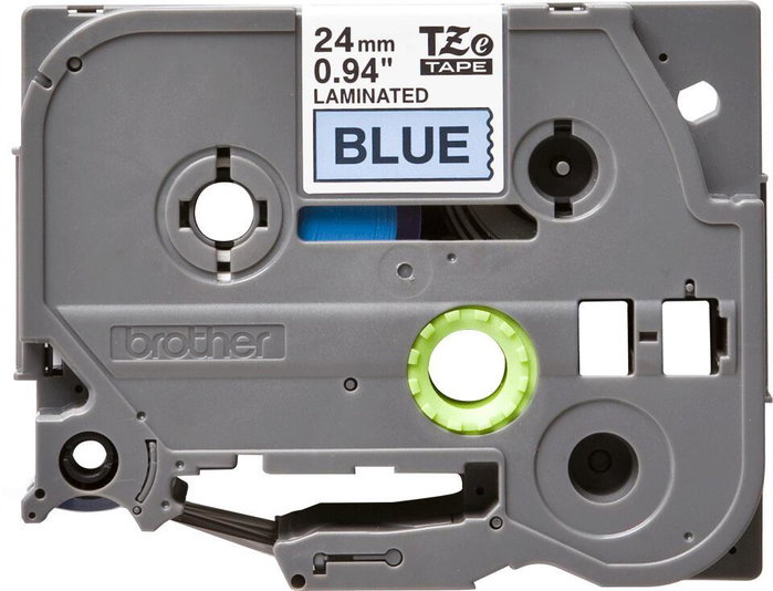Brother TZe-551 Ruban de lamination 24mm x 8m, texte noir sur fond bleu Brother TZe-551 Ruban de lamination 24mm x 8m, texte noir sur fond bleu