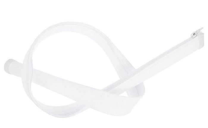 Vivolink Manchon extensible pour câbles, fermeture éclair, diamètre 20 mm x 2.8 m, couleur blanc - Organisation bureau et domicile