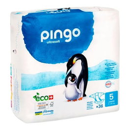 PINGO Couches Bio Taille 5 (12-25 kg), 36 unités