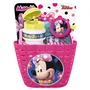 Disney - Set vélo Minnie - Corbeille, bidon 350ml et sonnette - Fixation universelle - Rose, blanc, jaune - Pour enfant à partir de 3 ans