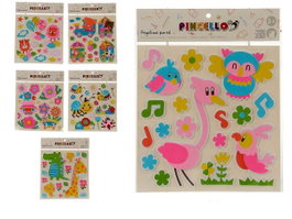 Pincello Lot de 6 stickers muraux variés 38x32 cm (Set de 24)