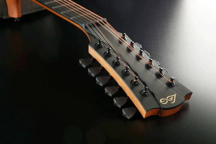 LAG Guitare Électroacoustique Jumbo 12 Cordes Sauvage – Table Brankowood, Eucalyptus, Électronique Stage