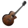 LAG Guitare Électroacoustique Jumbo 12 Cordes Sauvage – Table Brankowood, Eucalyptus, Électronique Stage