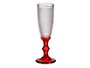 Vivalto Coupe à Cava en Verre à Pied Rouge 180 ml 7x20x7 cm (Set de 36)