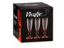 Vivalto Coupe à Cava en Verre à Pied Rouge 180 ml 7x20x7 cm (Set de 36)